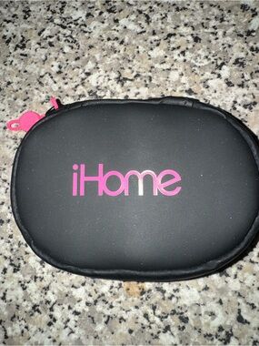 iHome Black Carry Case with Pink Logo
